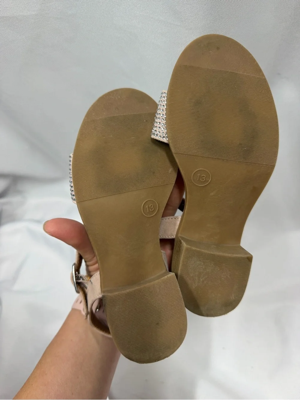 Art Class | Dress Heels Rhinestone Light Pink Sandals Shoes Little Girl Size 13